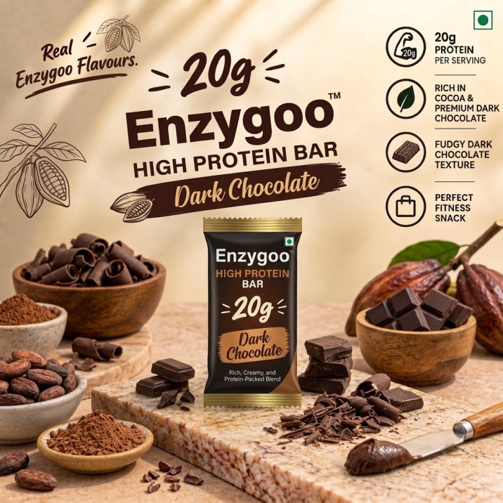 Enzygoo High Protein Bar – Dark Chocolate