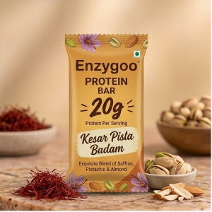 Enzygoo Protein Bar – Kesar Pista Badam